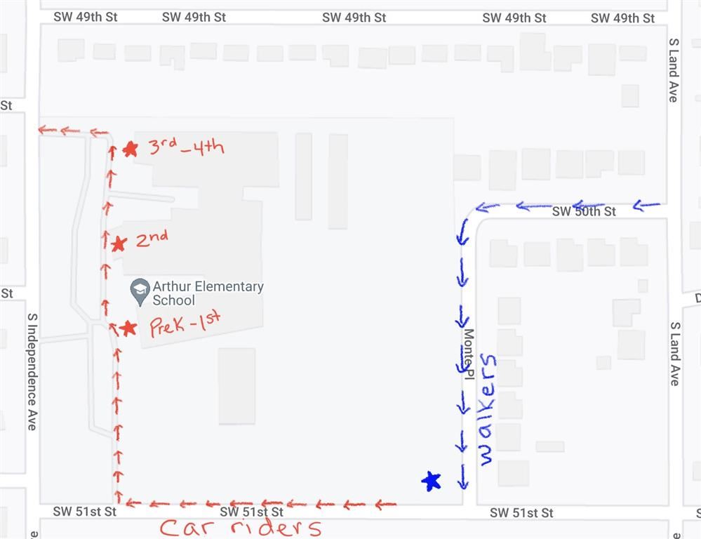 Arthur Drop Off/Pick Up Map Arthur Drop Off/Pick Up Map